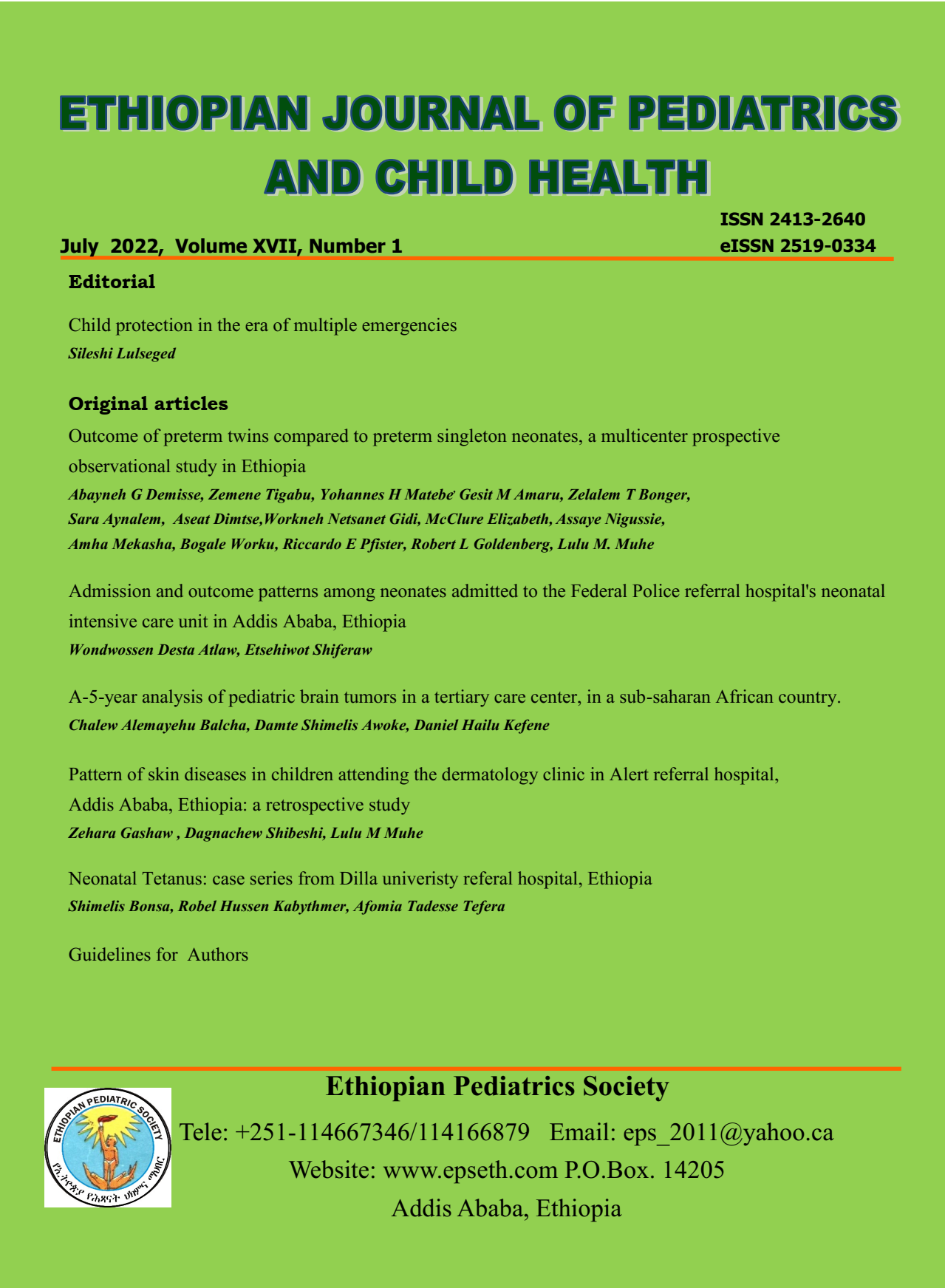 					View Vol. 17 No. 1 (2022): EJPCH August 2022 Issue
				